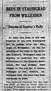 A newspaper cutting from the 'Willesden Chronicle' for 12th November 1943