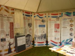 Olympic display inside the Heritage Tent