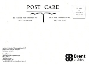 Postcard back Postcard back