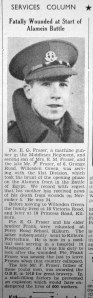 E.G. Fraser obituary, Willesden Chronicle, 4th December 1942 
